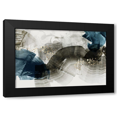 Laced II  Black Modern Wood Framed Art Print with Double Matting by PI Studio