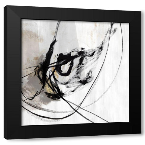 Ocular I Black Modern Wood Framed Art Print with Double Matting by PI Studio