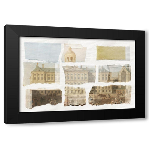 Old Town I Black Modern Wood Framed Art Print with Double Matting by PI Studio