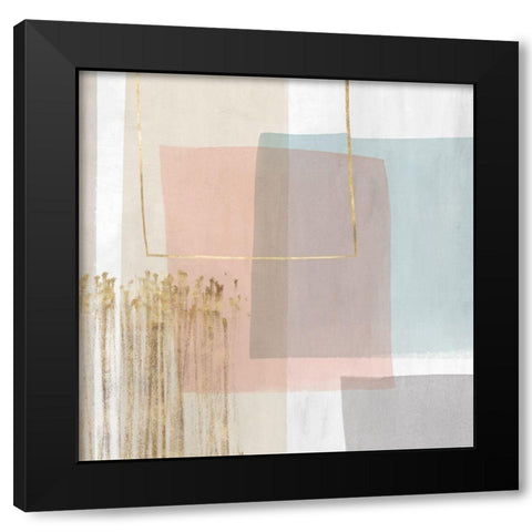 Blushed I Black Modern Wood Framed Art Print with Double Matting by PI Studio