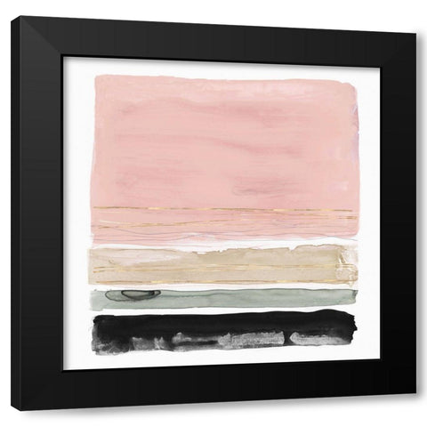 Rothkos Stripes II  Black Modern Wood Framed Art Print with Double Matting by PI Studio