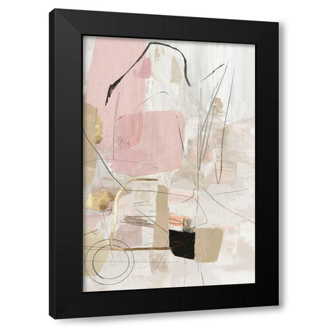 Reflection Abstract  Black Modern Wood Framed Art Print with Double Matting by PI Studio