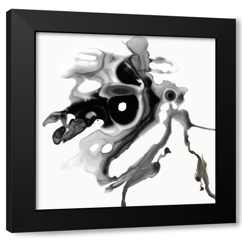 Rorschach I Black Modern Wood Framed Art Print with Double Matting by PI Studio