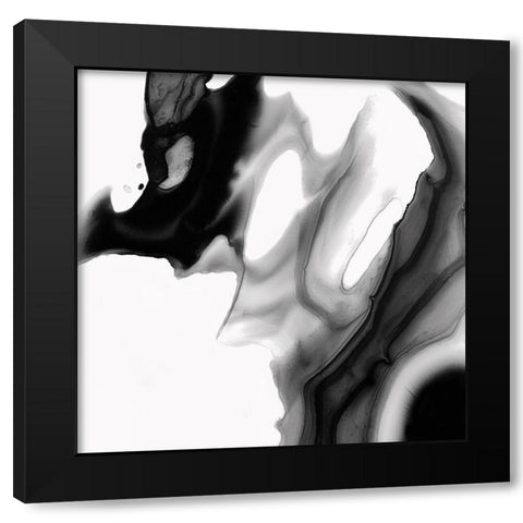 Rorschach III Black Modern Wood Framed Art Print with Double Matting by PI Studio