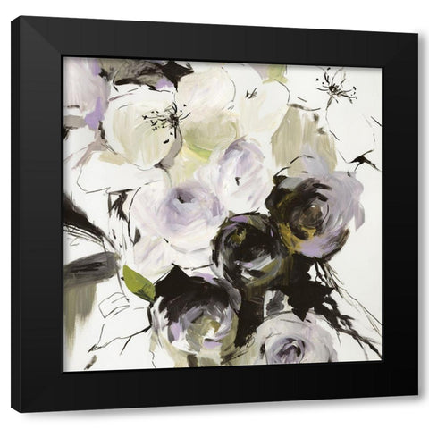 Simple Bouquet I Black Modern Wood Framed Art Print with Double Matting by PI Studio