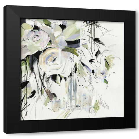 Simple Bouquet I Black Modern Wood Framed Art Print with Double Matting by PI Studio