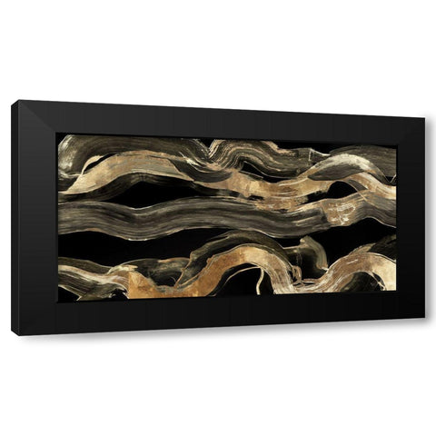 Golden Hour I  Black Modern Wood Framed Art Print with Double Matting by PI Studio