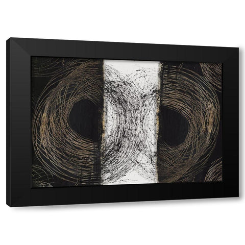 Illusion I Black Modern Wood Framed Art Print by PI Studio