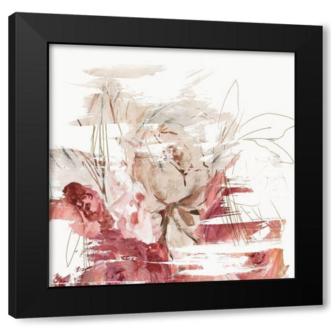 Crimson Lust II  Black Modern Wood Framed Art Print by PI Studio