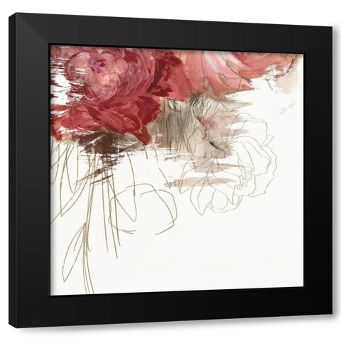 Crimson Lust III  Black Modern Wood Framed Art Print with Double Matting by PI Studio