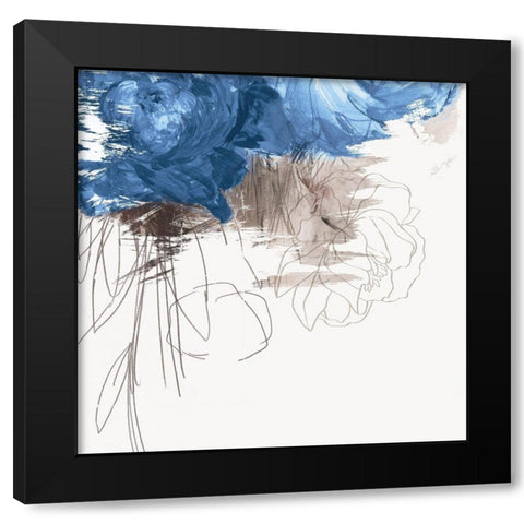 Crimson Lust III Indigo Version  Black Modern Wood Framed Art Print by PI Studio