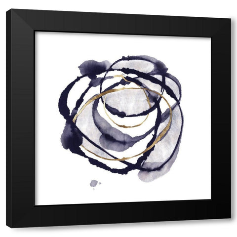 Around the Universe  Black Modern Wood Framed Art Print by PI Studio