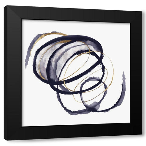 Around the World  Black Modern Wood Framed Art Print with Double Matting by PI Studio