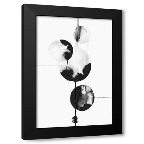 Dripping Bubbles II  Black Modern Wood Framed Art Print with Double Matting by PI Studio