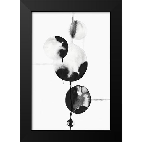 Dripping Bubbles II  Black Modern Wood Framed Art Print by PI Studio