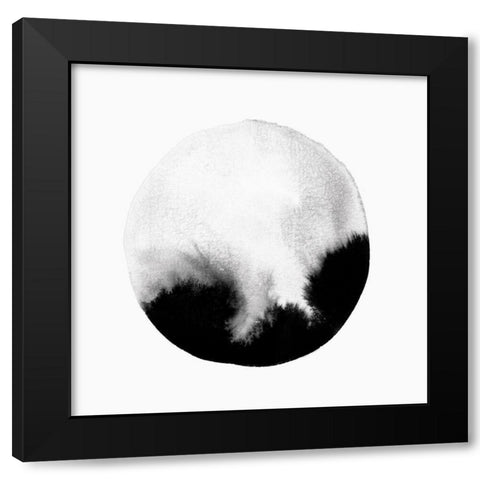 New Moon I  Black Modern Wood Framed Art Print with Double Matting by PI Studio