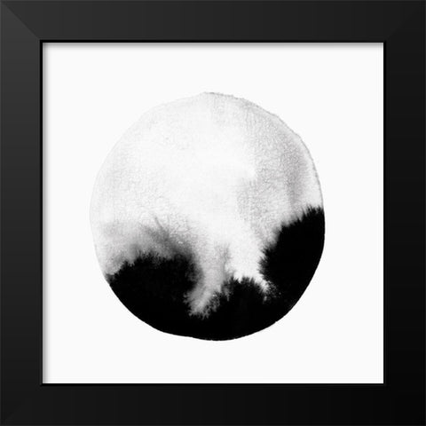 New Moon I  Black Modern Wood Framed Art Print by PI Studio