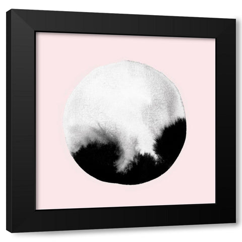 New Moon I Blush Version  Black Modern Wood Framed Art Print with Double Matting by PI Studio