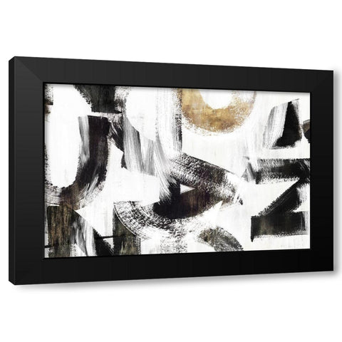 Concept I  Black Modern Wood Framed Art Print with Double Matting by PI Studio