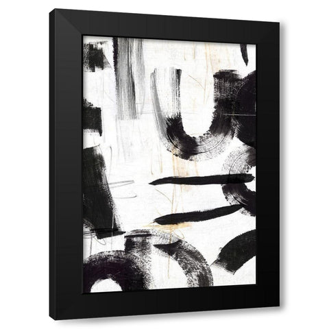 Concept II  Black Modern Wood Framed Art Print with Double Matting by PI Studio