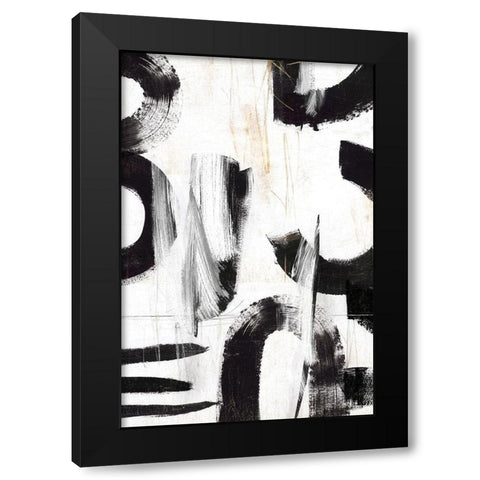 Concept III  Black Modern Wood Framed Art Print with Double Matting by PI Studio