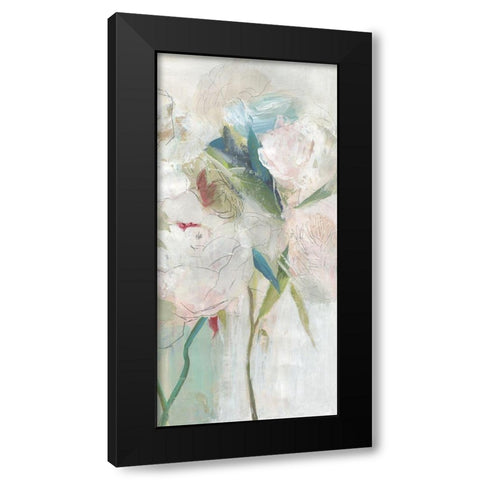 Blissful Peony II  Black Modern Wood Framed Art Print with Double Matting by PI Studio