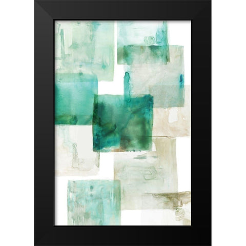 Aperture I Green Version Black Modern Wood Framed Art Print by PI Studio