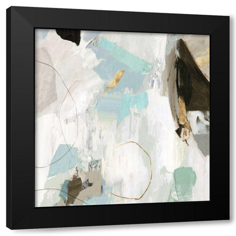 Flickered  Black Modern Wood Framed Art Print with Double Matting by PI Studio
