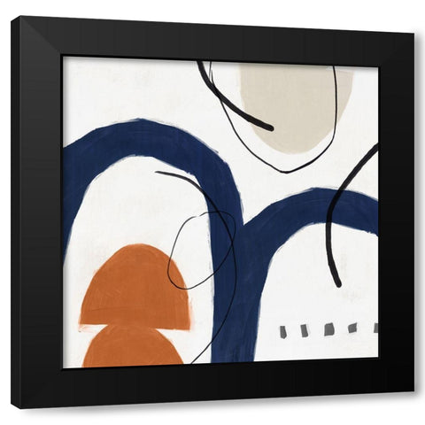 Elasticity I  Black Modern Wood Framed Art Print with Double Matting by PI Studio