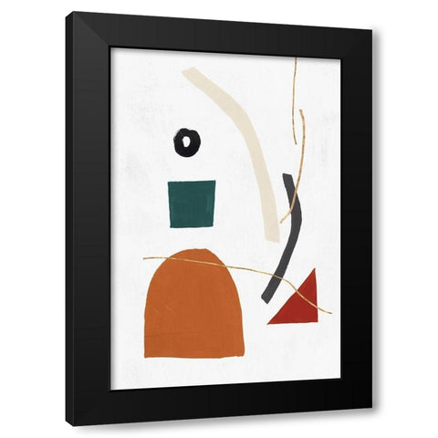 Precision II  Black Modern Wood Framed Art Print with Double Matting by PI Studio