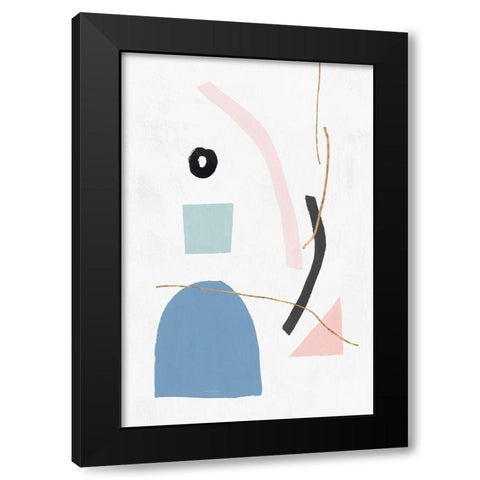 Precision II Blush Version  Black Modern Wood Framed Art Print with Double Matting by PI Studio