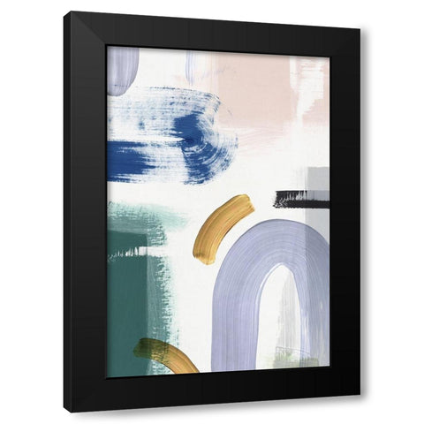 Visions Forms I Black Modern Wood Framed Art Print with Double Matting by PI Studio