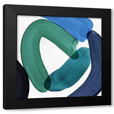 Smooth Bend I Black Modern Wood Framed Art Print by PI Studio