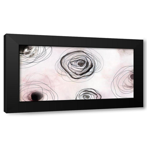 Rose Clouds I Black Modern Wood Framed Art Print with Double Matting by PI Studio