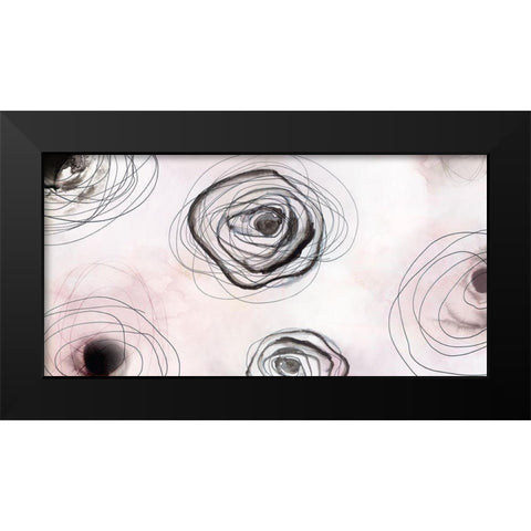 Rose Clouds I Black Modern Wood Framed Art Print by PI Studio