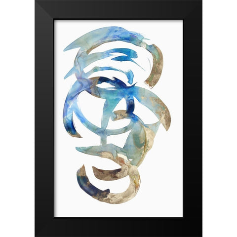 Pristine Answer Black Modern Wood Framed Art Print by PI Studio