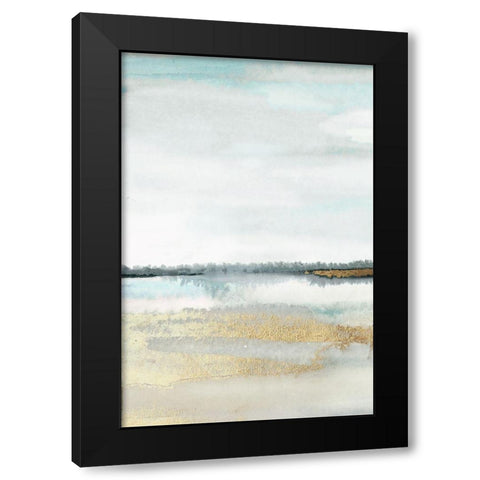 Beautiful Place - Panel 1 Black Modern Wood Framed Art Print with Double Matting by PI Studio
