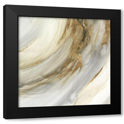 Earth Flames Black Modern Wood Framed Art Print by PI Studio