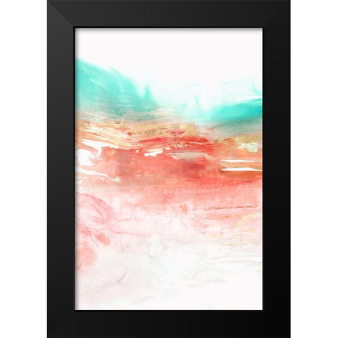 Earth Neon I Black Modern Wood Framed Art Print by PI Studio