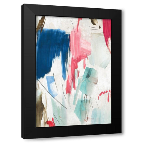 Vitalizing I Black Modern Wood Framed Art Print with Double Matting by PI Studio