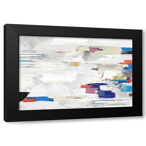 Kinetic Colors II Black Modern Wood Framed Art Print by PI Studio