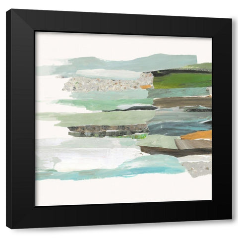 Course II Black Modern Wood Framed Art Print by PI Studio