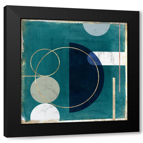 Restricted Fragment II Black Modern Wood Framed Art Print with Double Matting by PI Studio