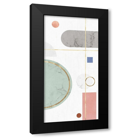 Complementary Forms I Black Modern Wood Framed Art Print with Double Matting by PI Studio