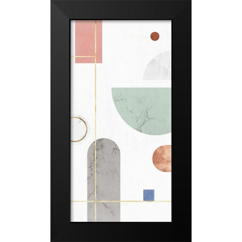 Complementary Forms II Black Modern Wood Framed Art Print by PI Studio