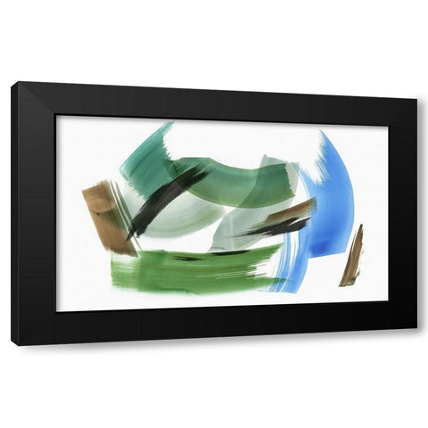 Emanation II Black Modern Wood Framed Art Print with Double Matting by PI Studio