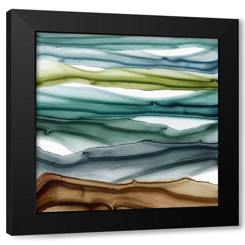 Peregrination Black Modern Wood Framed Art Print with Double Matting by PI Studio