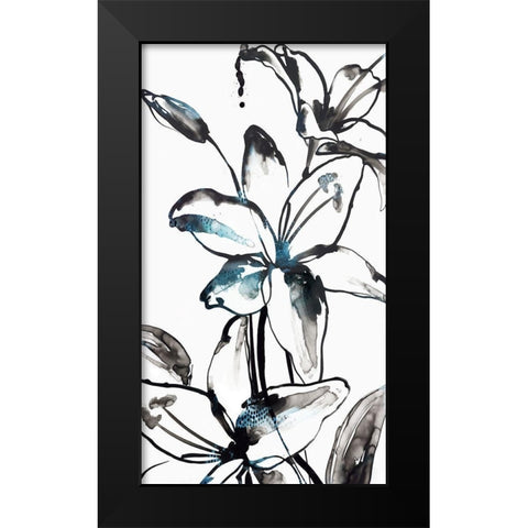 Wild Lily II Black Modern Wood Framed Art Print by PI Studio