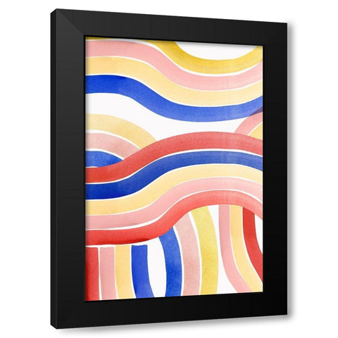 Convulse I  Black Modern Wood Framed Art Print by PI Studio