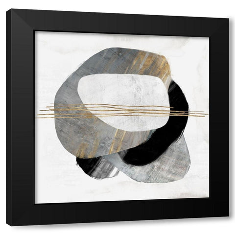 Through Dimensions II Black Modern Wood Framed Art Print by PI Studio